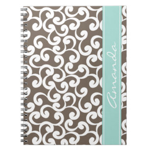 Cuaderno Impresión con monograma de los elementos de la
