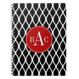 Cuaderno Impresión con monograma negra de Barcelona