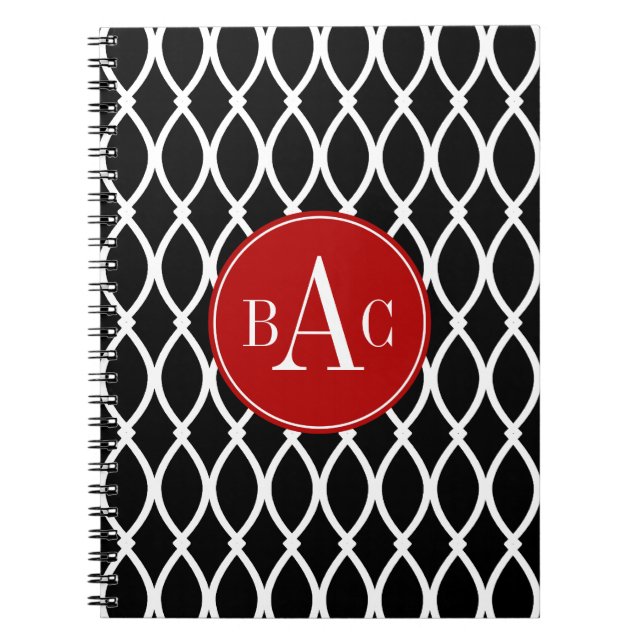 Cuaderno Impresión con monograma negra de Barcelona (Frente)