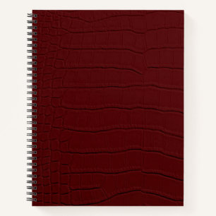 Cuaderno Impresión cutánea de cocodrilo rojo