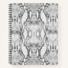 Cuaderno Impresión cutánea de serpientes blancas