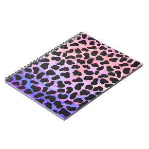 Cuaderno Impresión dálmata en negro y rosa