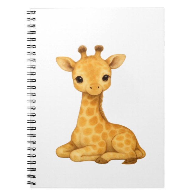 Cuaderno Impresión de acuarela de la jirafa del bebé - Pare (Frente)