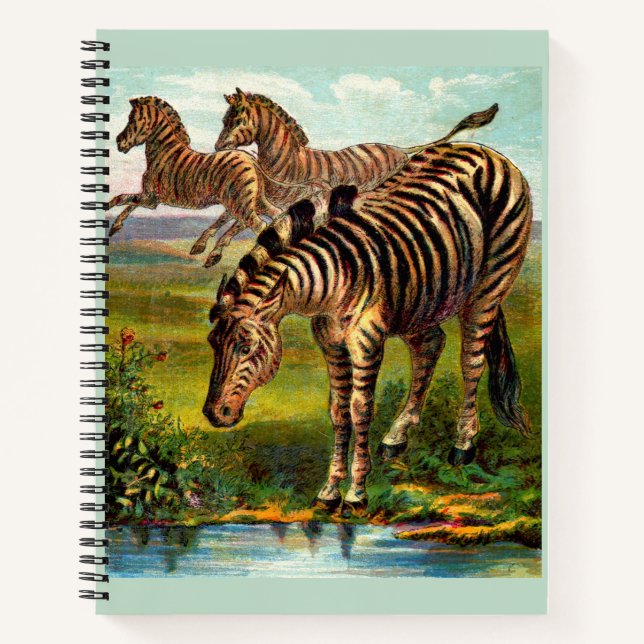 Cuaderno impresión de alrededor de 1900 cebras (Anverso)