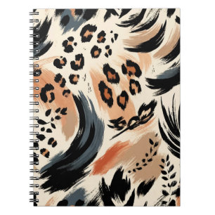 Cuaderno Impresión de animal exótico pintado abstracto leop