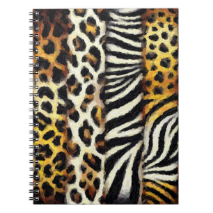 Cuaderno Impresión de animal salvaje mixta pintada abstract
