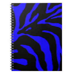 Cuaderno Impresión de animales de banda de cebra azul