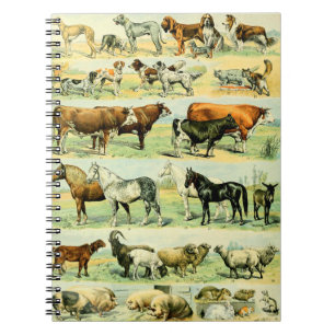 Cuaderno Impresión de animales de granja de cosecha de cos