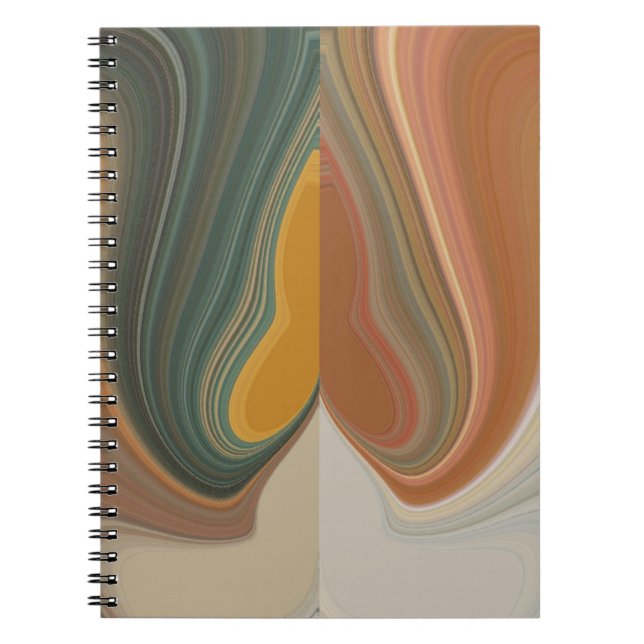 Cuaderno Impresión de arte abstracto retro (Frente)