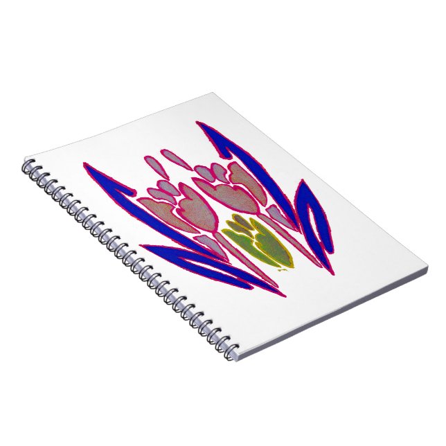 Cuaderno Impresión de arte de acuarela Rosa elegante (Lado Derecho)