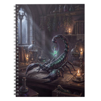 Cuaderno Impresión de arte de alquimia oscura de escorpión