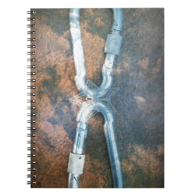 Cuaderno Impresión de arte de carabiners vinculados (Frente)
