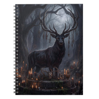 Cuaderno Impresión de arte de ciervo gótico Bosque Oscuro