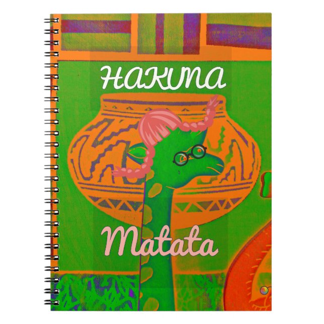 Cuaderno Impresión de arte de Hakuna Giraffe (Frente)