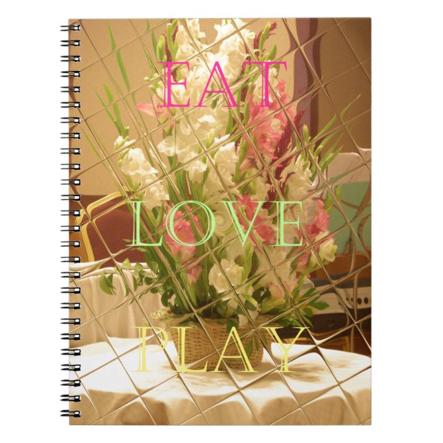 Cuaderno Impresión de arte de los floros reflejados (Frente)
