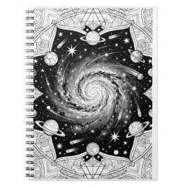 Cuaderno Impresión de arte de mandala de galaxia celestial