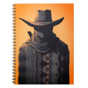 Cuaderno Impresión de Arte de Pared de Vaquero Forajido Osc