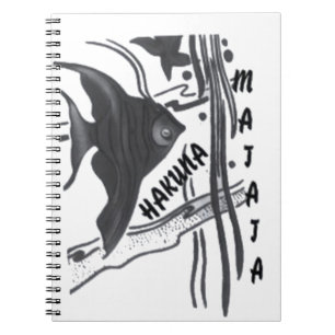 Cuaderno Impresión de arte de pescado de Hakuna Matata