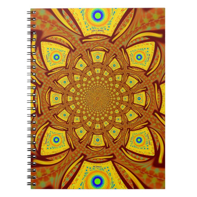 Cuaderno Impresión de arte en Kaleidoscope dorado (Frente)