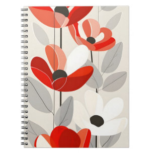 Cuaderno Impresión de arte floral moderno