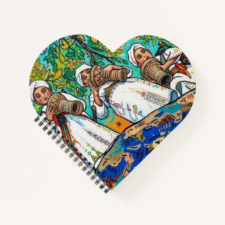 Cuaderno Impresión de arte popular amazigh Ahwash marroquí