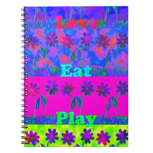 Cuaderno Impresión de arte vibrante con motivación "Come Lo (Frente)