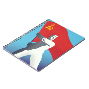 Cuaderno Impresión de arte vintage de trabajador de la Unió