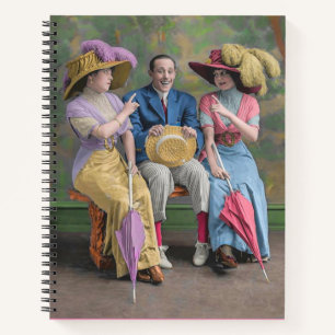Cuaderno impresión de artistas de vaudeville de alrededor d