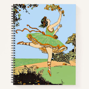 Cuaderno impresión de bailarín alegre