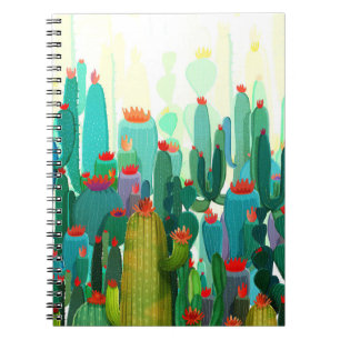 Cuaderno Impresión de cactus   Mucho Cactus