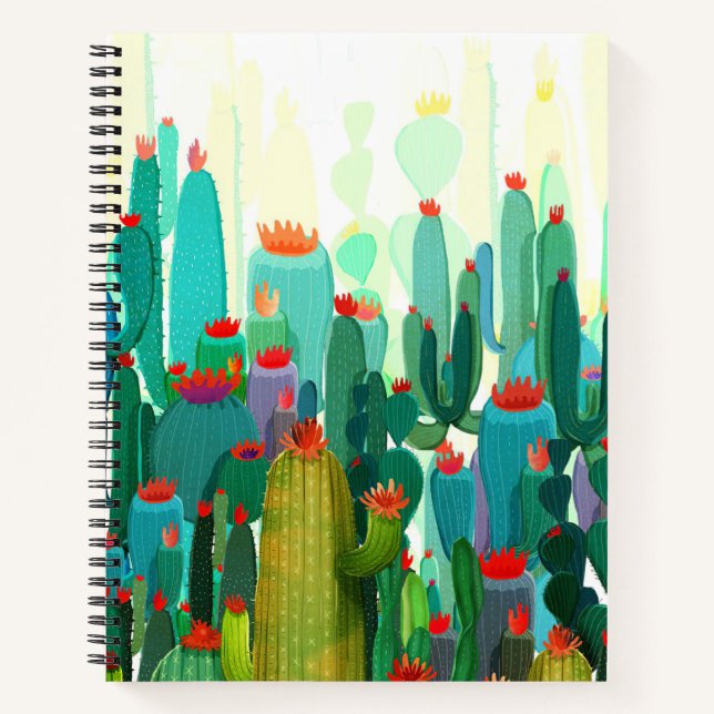 Cuaderno Impresión de cactus | Mucho Cactus (Anverso)