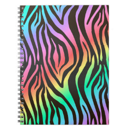 Cuaderno impresión de cebra colorida