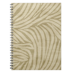 Cuaderno Impresión de cebra de crema de safari