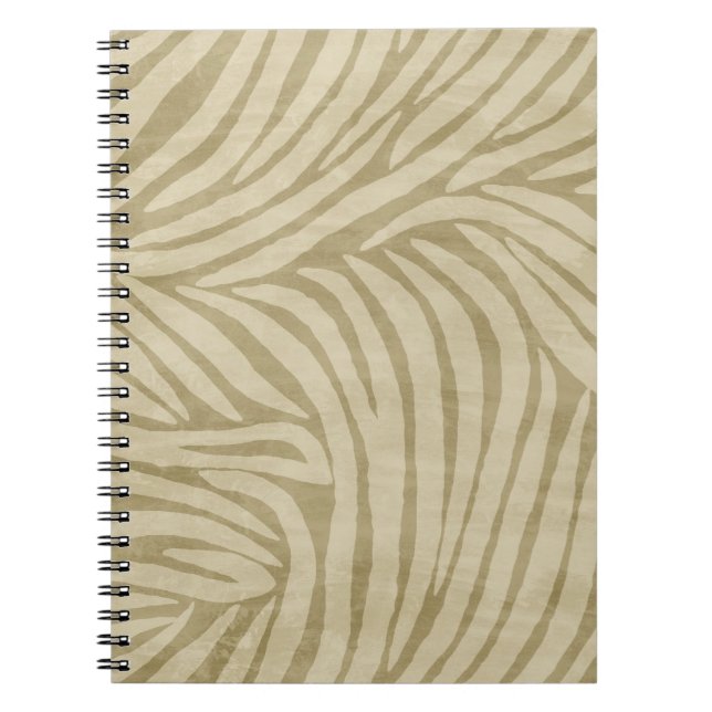 Cuaderno Impresión de cebra de crema de safari (Frente)