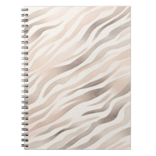 Cuaderno Impresión de cebra de crema rosa