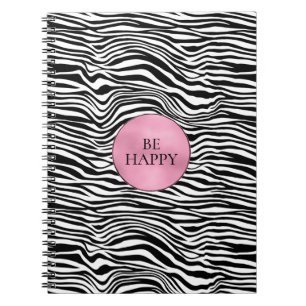 Cuaderno Impresión de cebra en blanco y negro