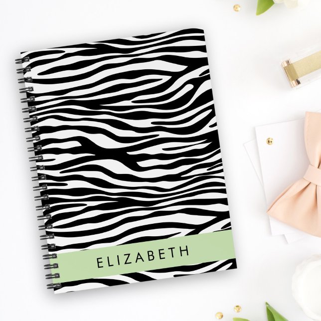 Cuaderno Impresión de cebra, franjas, negro y blanco, su no (Subido por el creador)