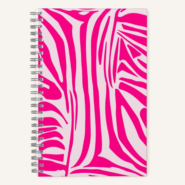 Cuaderno Impresión de cebra rosa (Anverso)