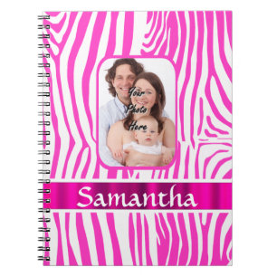 Cuaderno Impresión de cebra rosa