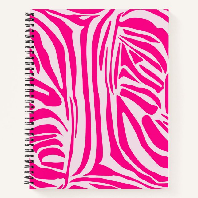 Cuaderno Impresión de cebra rosa (Anverso)