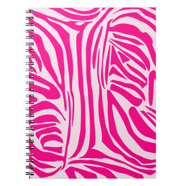 Cuaderno Impresión de cebra rosa (Frente)
