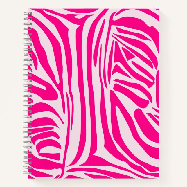 Cuaderno Impresión de cebra rosa (Anverso)