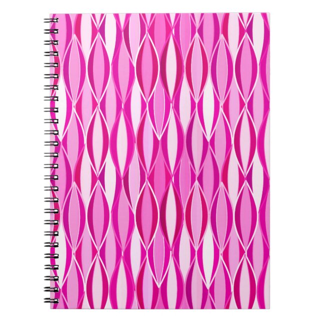 Cuaderno Impresión de cinta de medio siglo - tonos de rosa  (Frente)