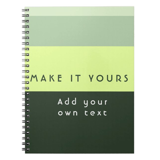 Cuaderno Impresión de cita personalizada moderna (Frente)