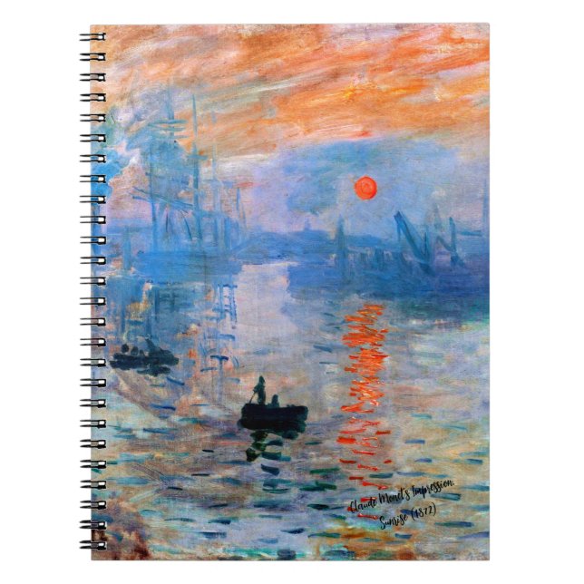 Cuaderno Impresión de Claude Monet, amanecer (1872) (Frente)
