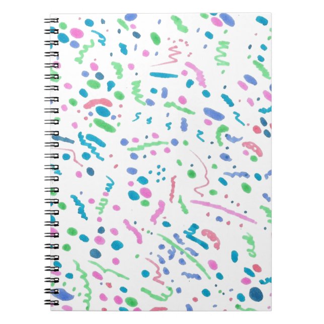 Cuaderno Impresión de confetti pastel (Frente)