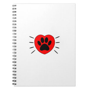 Cuaderno Impresión De Corazón Y Papas De Perro