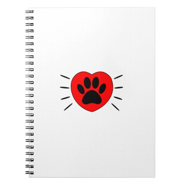 Cuaderno Impresión De Corazón Y Papas De Perro (Frente)