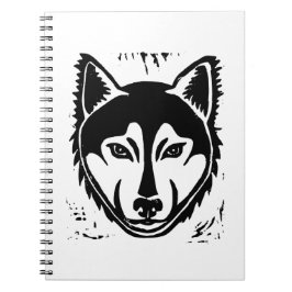 Cuaderno Impresión de corte de lingotazo de retrato negro y