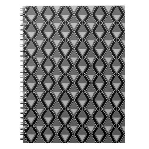 Cuaderno impresión de diseño de arte geométrico en blanco n